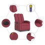 Sillón de masaje elevable eléctrico tela rojo tinto en Sillones | Comprar online en Foru.es