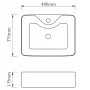 Square ceramic sink faucet hole and white drain by vidaXL, Sinks - Ref: Foro24-141936, Price: 60,73 €, Discount: %
