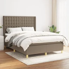 Cama box spring con colchón tela gris taupe 140x190 cm de , Camas y somieres - Ref: Foro24-3132309, Precio: 531,17 €, Descuen...
