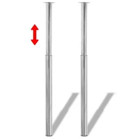Teleskoptischbeine 2 Einheiten Chrom 710 mm-1100 mm von vidaXL, Tischbeine - Ref: Foro24-242151, Preis: 51,55 €, Rabatt: %