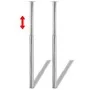 Patas de mesa telescópicas 2 unidades cromo 710 mm-1100 mm de vidaXL, Patas para mesas - Ref: Foro24-242151, Precio: 51,55 €,...