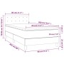 Cama box spring colchón y LED terciopelo negro 80x200 cm de , Camas y somieres - Ref: Foro24-3134611, Precio: 276,09 €, Descu...