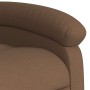 Sillón de masaje eléctrico reclinable elevable tela marrón en Sillones | Comprar online en Foru.es