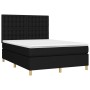 Cama box spring colchón y luces LED tela negro 140x200 cm de , Camas y somieres - Ref: Foro24-3135759, Precio: 515,80 €, Desc...