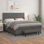 Cama box spring con colchón cuero sintético gris 180x200 cm de , Camas y somieres - Ref: Foro24-3137561, Precio: 652,27 €, De...