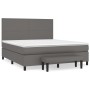 Cama box spring con colchón cuero sintético gris 180x200 cm de , Camas y somieres - Ref: Foro24-3137561, Precio: 663,15 €, De...