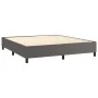 Cama box spring con colchón cuero sintético gris 180x200 cm de , Camas y somieres - Ref: Foro24-3137561, Precio: 652,27 €, De...