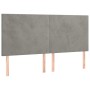 Cama box spring con colchón terciopelo gris claro 200x200 cm de , Camas y somieres - Ref: Foro24-3137743, Precio: 680,78 €, D...