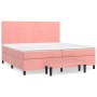 Cama box spring con colchón terciopelo rosa 200x200 cm de , Camas y somieres - Ref: Foro24-3137748, Precio: 680,07 €, Descuen...