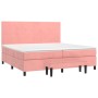 Cama box spring con colchón terciopelo rosa 200x200 cm de , Camas y somieres - Ref: Foro24-3137748, Precio: 680,07 €, Descuen...