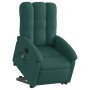 Sillón masaje eléctrico reclinable elevable tela verde oscuro en Sillones | Comprar online en Foru.es