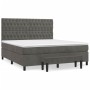 Cama box spring con colchón terciopelo gris oscuro 180x200 cm de , Camas y somieres - Ref: Foro24-3138038, Precio: 634,78 €, ...