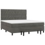 Cama box spring con colchón terciopelo gris oscuro 180x200 cm de , Camas y somieres - Ref: Foro24-3138038, Precio: 634,78 €, ...