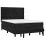 Cama box spring con colchón terciopelo negro 140x200 cm de , Camas y somieres - Ref: Foro24-3138027, Precio: 557,53 €, Descue...