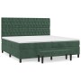 Cama box spring con colchón terciopelo verde oscuro 200x200 cm de , Camas y somieres - Ref: Foro24-3138046, Precio: 824,19 €,...