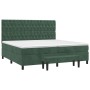 Cama box spring con colchón terciopelo verde oscuro 200x200 cm de , Camas y somieres - Ref: Foro24-3138046, Precio: 824,19 €,...
