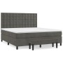 Cama box spring con colchón terciopelo gris oscuro 160x200 cm de , Camas y somieres - Ref: Foro24-3138092, Precio: 587,44 €, ...
