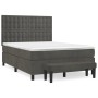 Cama box spring con colchón terciopelo gris oscuro 140x200 cm de , Camas y somieres - Ref: Foro24-3138086, Precio: 534,94 €, ...