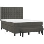 Cama box spring con colchón terciopelo gris oscuro 140x200 cm de , Camas y somieres - Ref: Foro24-3138086, Precio: 534,94 €, ...