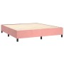 Cama box spring con colchón terciopelo rosa 200x200 cm de , Camas y somieres - Ref: Foro24-3138108, Precio: 698,92 €, Descuen...