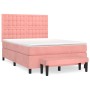 Cama box spring con colchón terciopelo rosa 140x200 cm de , Camas y somieres - Ref: Foro24-3138090, Precio: 545,76 €, Descuen...