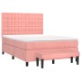 Cama box spring con colchón terciopelo rosa 140x200 cm de , Camas y somieres - Ref: Foro24-3138090, Precio: 545,76 €, Descuen...