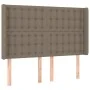 Box spring bed with mattress and LED lights taupe gray fabric 140x190 cm by , Beds and slatted bases - Ref: Foro24-3139193, P...