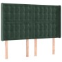 Cama box spring colchón y LED terciopelo verde oscuro 140x190cm de , Camas y somieres - Ref: Foro24-3139802, Precio: 555,51 €...