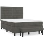 Cama box spring con colchón terciopelo gris oscuro 140x190 cm de , Camas y somieres - Ref: Foro24-3137900, Precio: 534,80 €, ...