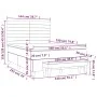 Box spring bed with dark gray velvet mattress 140x190 cm by , Beds and slatted bases - Ref: Foro24-3137900, Price: 533,49 €, ...