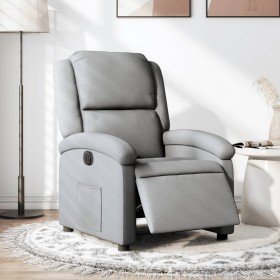 Sillón reclinable eléctrico tela gris claro en Sillones | Comprar online en Foru.es