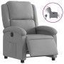 Sillón reclinable eléctrico tela gris claro en Sillones | Comprar online en Foru.es