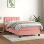 Cama box spring con colchón terciopelo rosa 80x200 cm de , Camas y somieres - Ref: Foro24-3141514, Precio: 271,10 €, Descuent...
