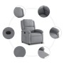 Sillón reclinable eléctrico tela gris claro en Sillones | Comprar online en Foru.es