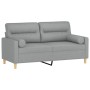 Sofá de 2 plazas con cojines tela gris claro 140 cm de , Sofás - Ref: Foro24-3200821, Precio: 232,21 €, Descuento: %