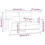 Sofá de 2 plazas con cojines tela gris claro 140 cm de , Sofás - Ref: Foro24-3200821, Precio: 245,73 €, Descuento: %