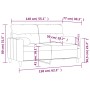 Sofá de 2 plazas con cojines tela gris claro 140 cm de , Sofás - Ref: Foro24-3200821, Precio: 232,21 €, Descuento: %