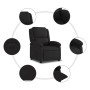 Sillón reclinable eléctrico de tela negro en Sillones | Comprar online en Foru.es