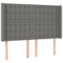 Cama box spring colchón y luces LED tela gris oscuro 140x190 cm de , Camas y somieres - Ref: Foro24-3138630, Precio: 561,13 €...