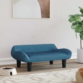 Cama para perros de terciopelo azul 70x40x24 cm en Camas para perros | Comprar online en Foru.es
