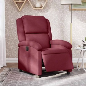 Sillón reclinable eléctrico tela rojo tinto en Sillones | Comprar online en Foru.es