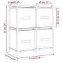 Armario almacenaje de acero con 4 cestas tela crema 63x30x71 cm de , Taquillas y armarios de almacenamiento - Ref: Foro24-337...
