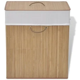 Cesto de la ropa sucia de bambú rectangular color natural de vidaXL, Cestas para ropa - Ref: Foro24-242725, Precio: 36,30 €, ...