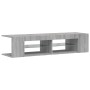 Mueble de TV con luces LED gris Sonoma 135x39x30 cm de , Muebles TV - Ref: Foro24-815694, Precio: 69,39 €, Descuento: %
