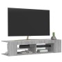 Mueble de TV con luces LED gris Sonoma 135x39x30 cm de , Muebles TV - Ref: Foro24-815694, Precio: 69,39 €, Descuento: %