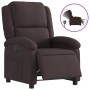 Sillón reclinable eléctrico tela marrón oscuro en Sillones | Comprar online en Foru.es