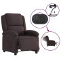 Sillón reclinable eléctrico tela marrón oscuro en Sillones | Comprar online en Foru.es