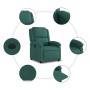 Sillón reclinable eléctrico tela verde oscuro en Sillones | Comprar online en Foru.es