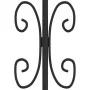 Gartenzaun mit Speerspitze aus schwarz beschichtetem Stahl, 115 cm von , Zaunpaneele - Ref: Foro24-151084, Preis: 156,91 €, R...