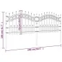Gartenzaun mit Speerspitze aus schwarz beschichtetem Stahl, 115 cm von , Zaunpaneele - Ref: Foro24-151084, Preis: 156,91 €, R...